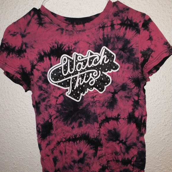 "watch this" emo tie dye shirt - Picture 2 of 3